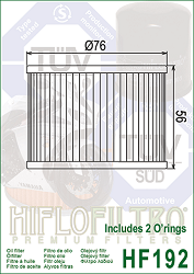 image 2 for FILTR OLEJU HIFLO HF192 TRIUMPH