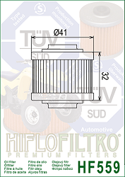 image 2 for FILTR OLEJU HIFLO HF559 CAN-AM 990`08-12