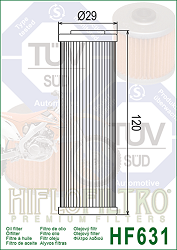 image 2 for FILTR OLEJU HIFLO HF631 BETA 350/400/450/498/520 `10-13