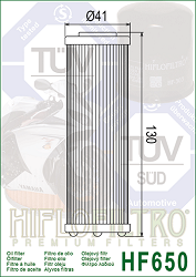image 2 for FILTR OLEJU HIFLO HF650 KTM 950/990/1050/1190/1290, ATV 450/505