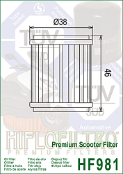 image 2 for FILTR OLEJU HIFLO HF981 YAMAHA VP/YP 125 (06-11)