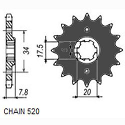 ZEBATKA NAPEDOWA SUNSTAR SUNF391-15 (WYCOFANA Z PRODUKCJI)