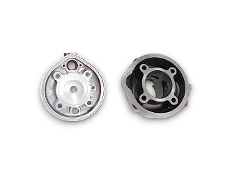 CYLINDER ŻELIWNY Z GŁOWICĄ POWER FORCE APRILIA RS TUONO PEUGEOT XP7 YAMAHA DT MINARELLI AM6 49 MM 2T WIŚNIA